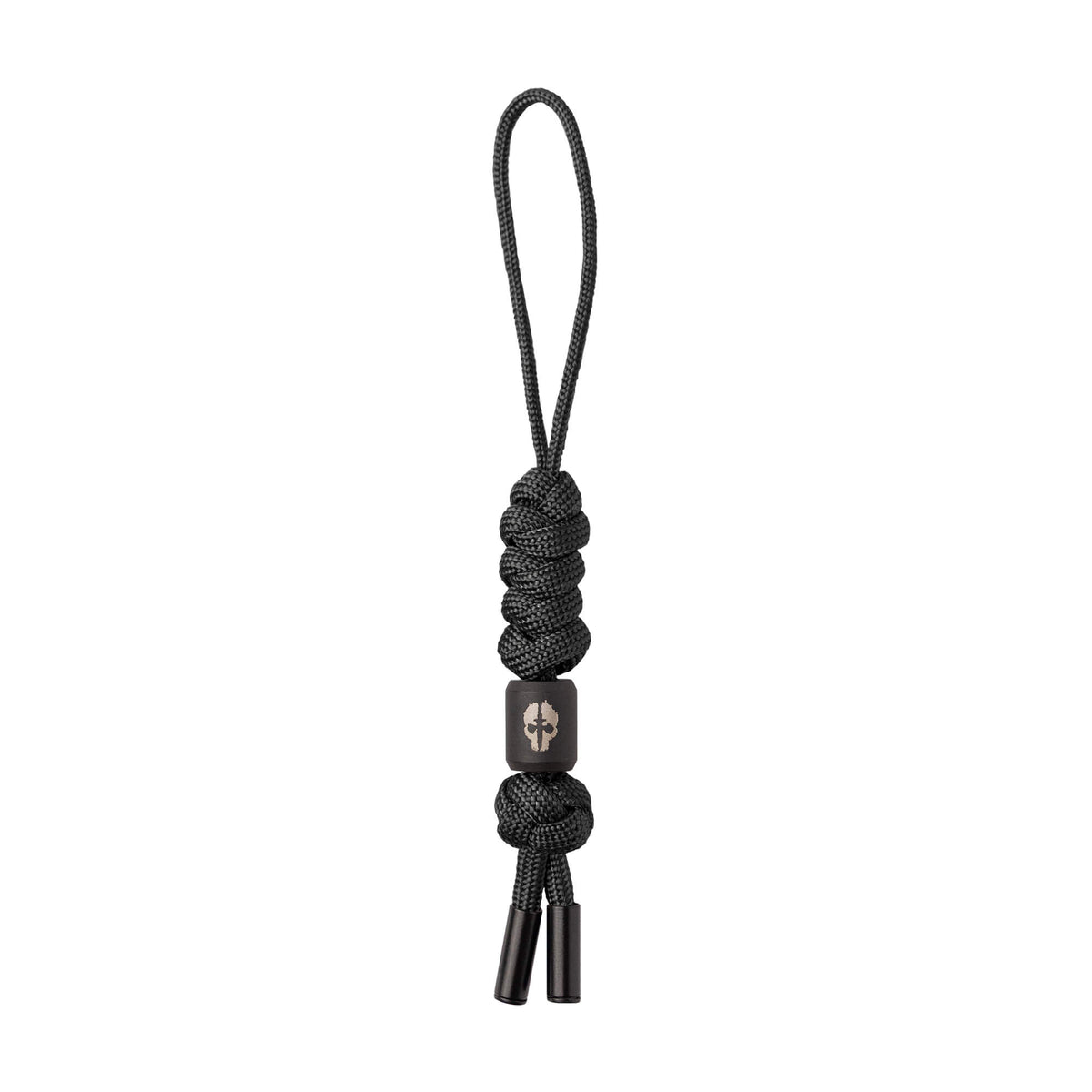 Black,,TEKTO 550 paracord knife lanyard in black with titanium bead