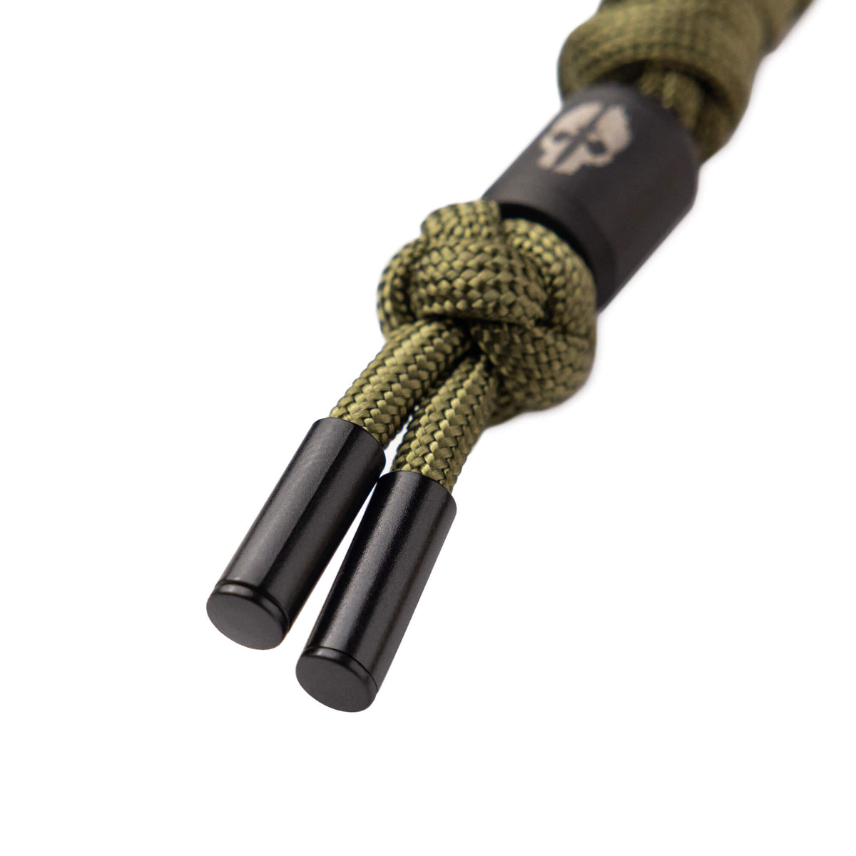 tekto 550 paracord knife lanyard in od green with titanium bead